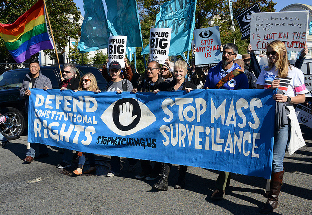 2013 Washington D.C. rally against mass surveillance. Photo by: Stephen Melkisethian