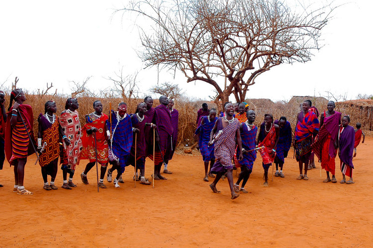 A Massai group in Kenya. Photo credit: Simon Cozens