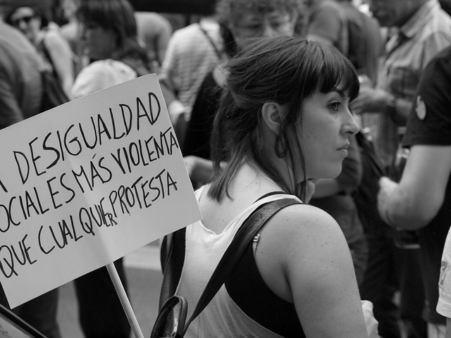 "Social inequality is more violent than any protest." Photo by: Clara 