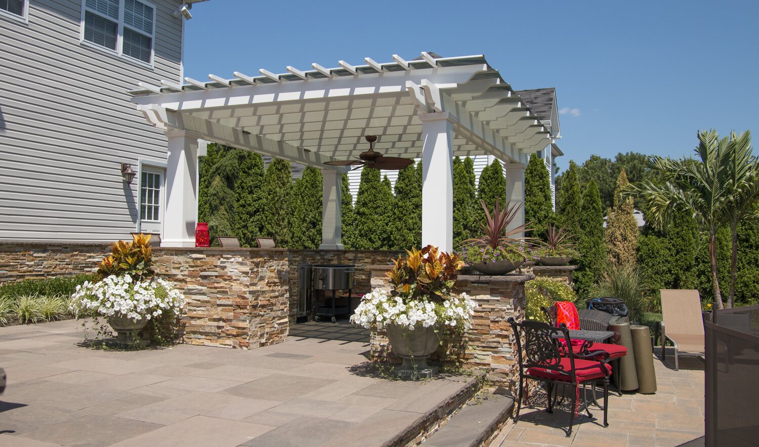 Protect Your Outdoor Kitchen With A Pergola Cabana Or Gazebo In Port Jefferson Ny Gary Duff Designs