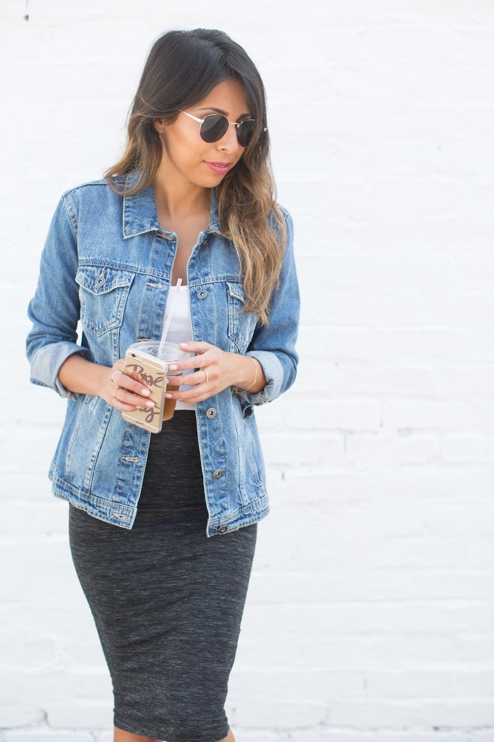 how to wear denim jacket, how to wear tennis shoes with skirts, casual weekend outfit ideas