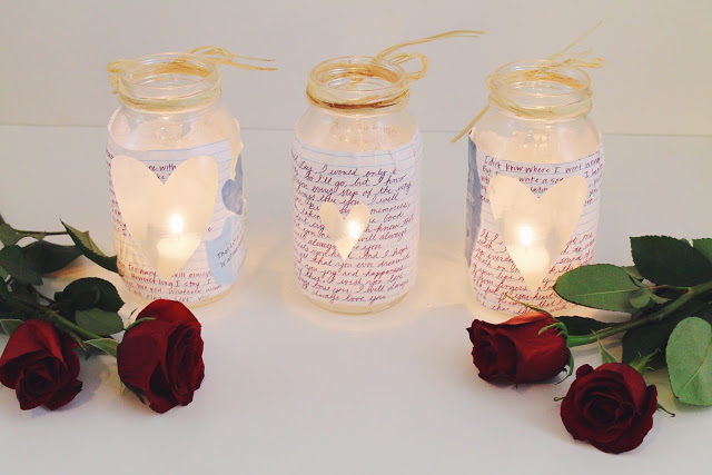 creative ways to use red roses, DIY votives, mason jar craft, how to make valentine's day gift