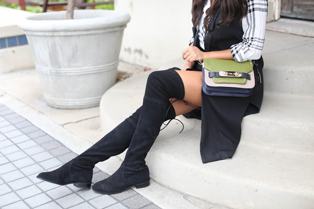 how to wear OTK boots, stuart weitzman lowland boots, fall outfit