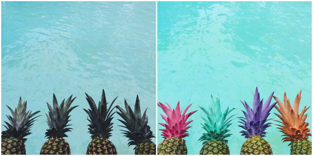Pretty painted pineapples water background | DIY Beach Party Ideas For Your Beach-Themed Celebration