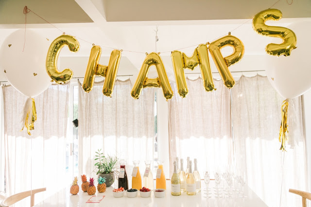 diy champagne bar, how to set-up champagne bar, onehope champagne