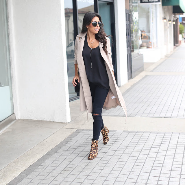 coach leopard boots, how to wear leopard print, all black outfit