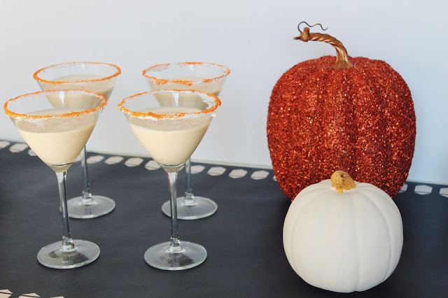 salted caramel martini, halloween martini, halloween adult drink