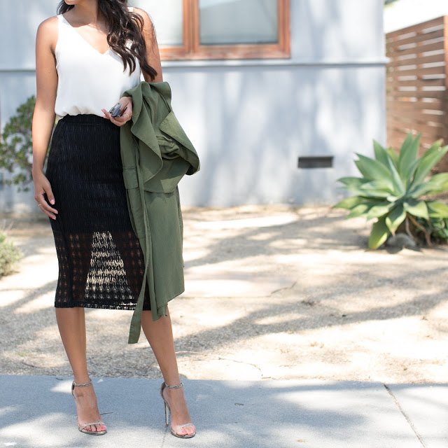 see through skirt outfit, easy date night outfit