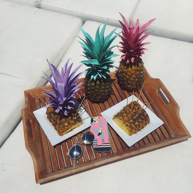 painted pineapples, pineapples for summer decorations, flamingo iphone case