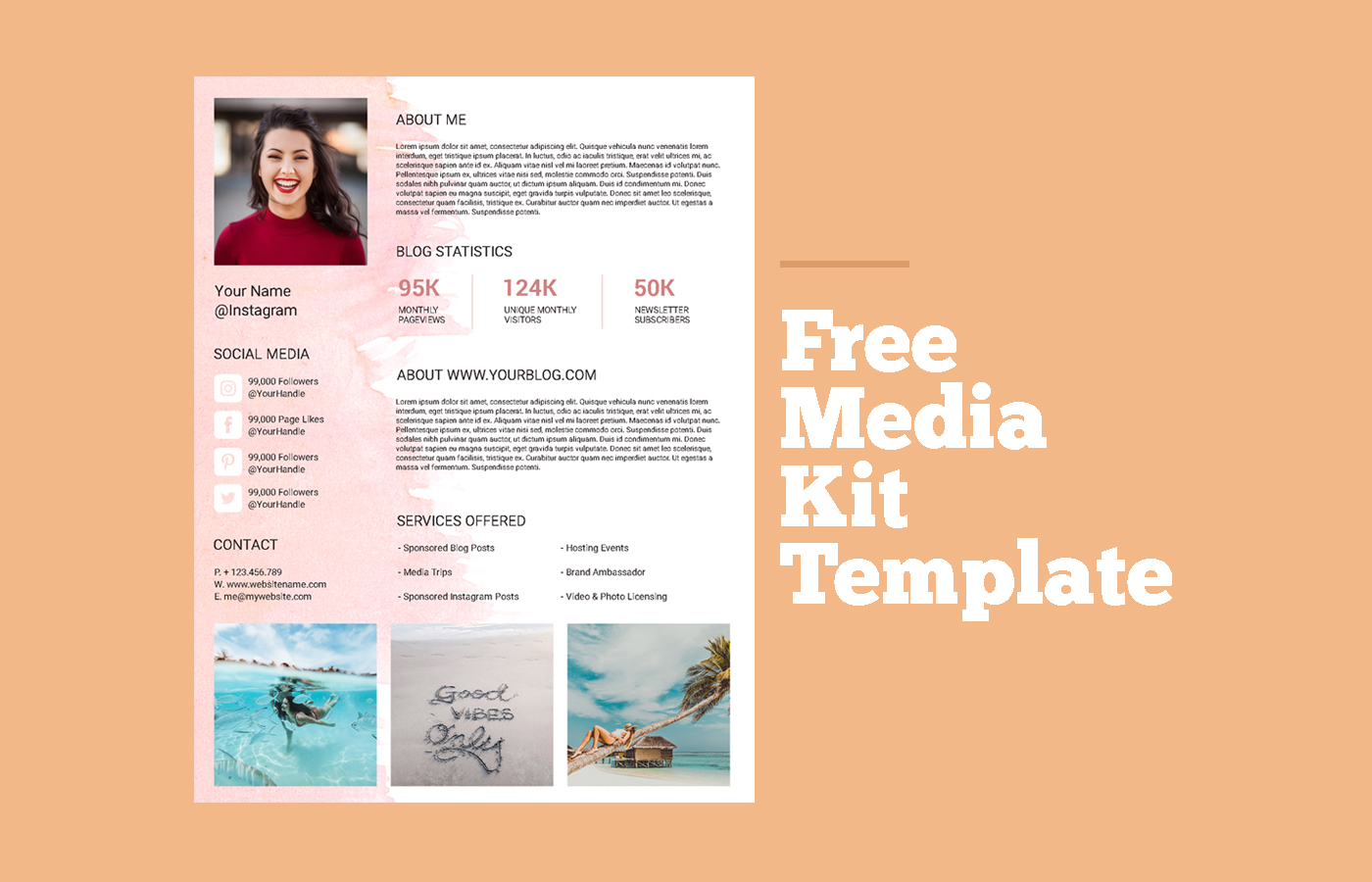 What is a Media Kit, Step-By-Step Guide On How To Create One &amp; A Free  Designer Template — This Life Of Travel