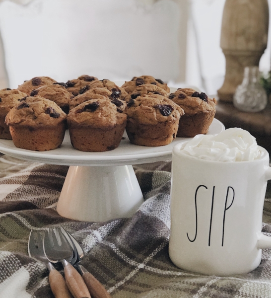 pumpkin muffins + coffee