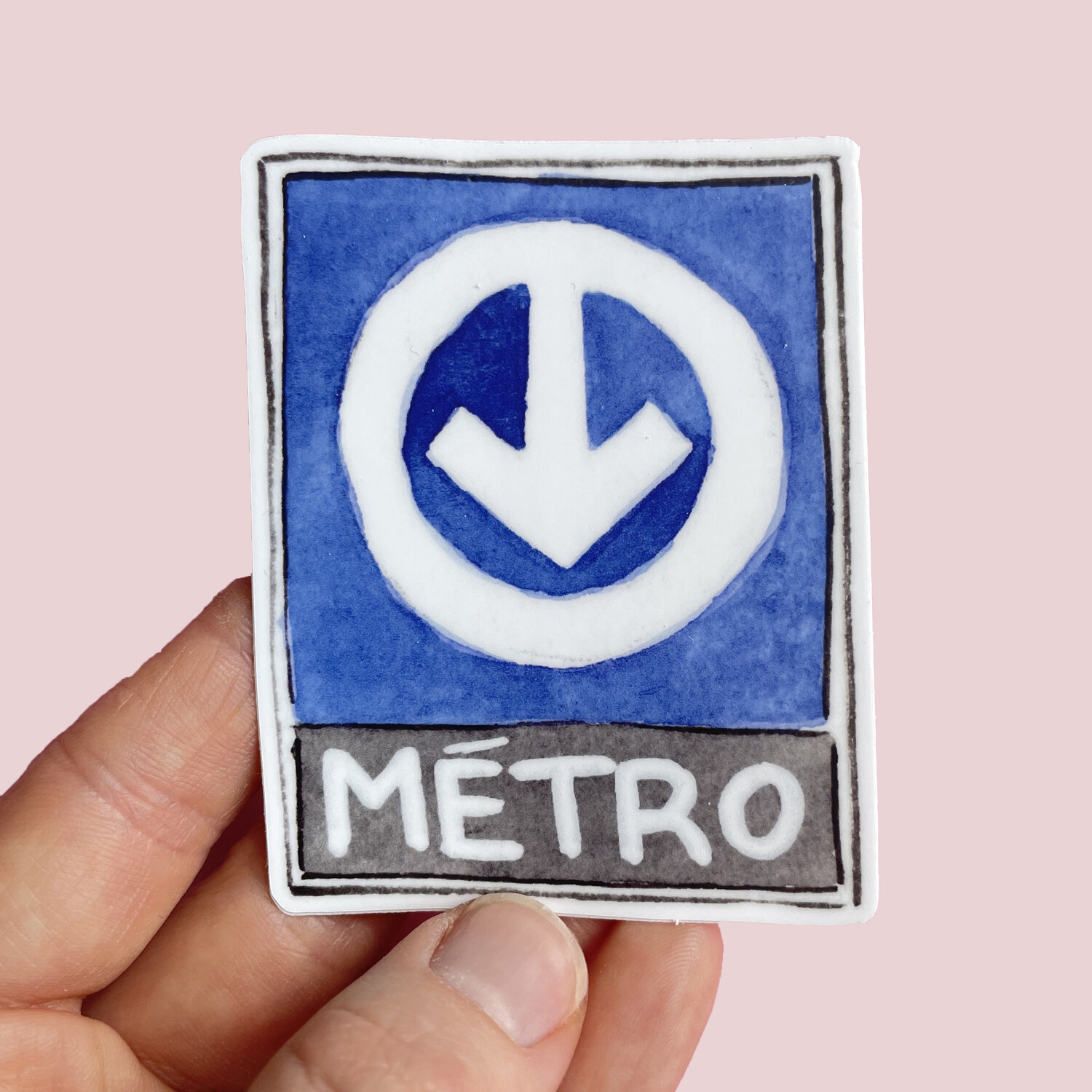 Metro Sign Sticker — Natalie Czerwinski Illustration