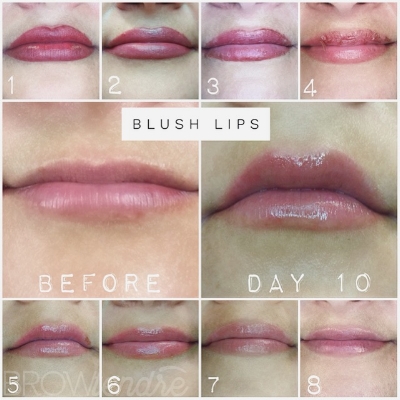 Lip liner tattoo healing time 8 day