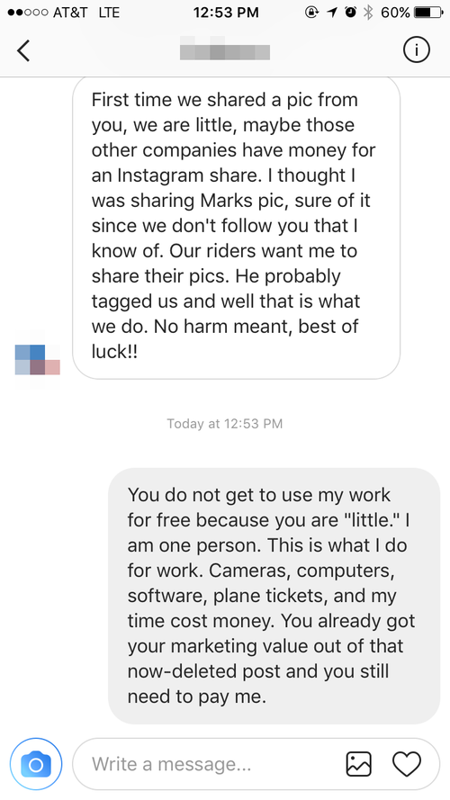 no you can t use my photos on your brand s instagram for free max dubler - cant follow person on instagram