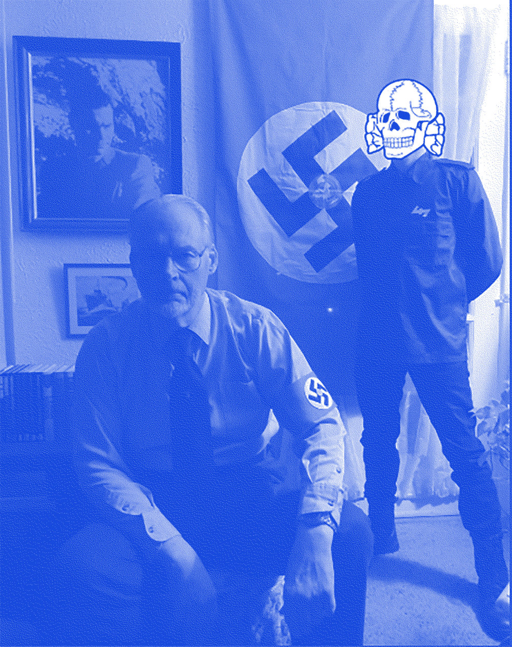 James Mason with an unidentified member of  Atomwaffen.