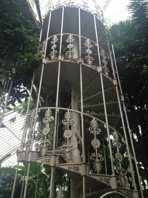 Decorative ironwork staircase – which I did climb to get to the catwalk
