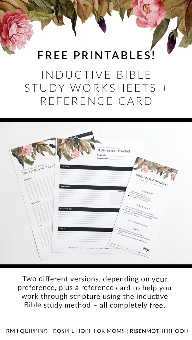 Free Printable: Inductive Bible Study Worksheets & Companion Card