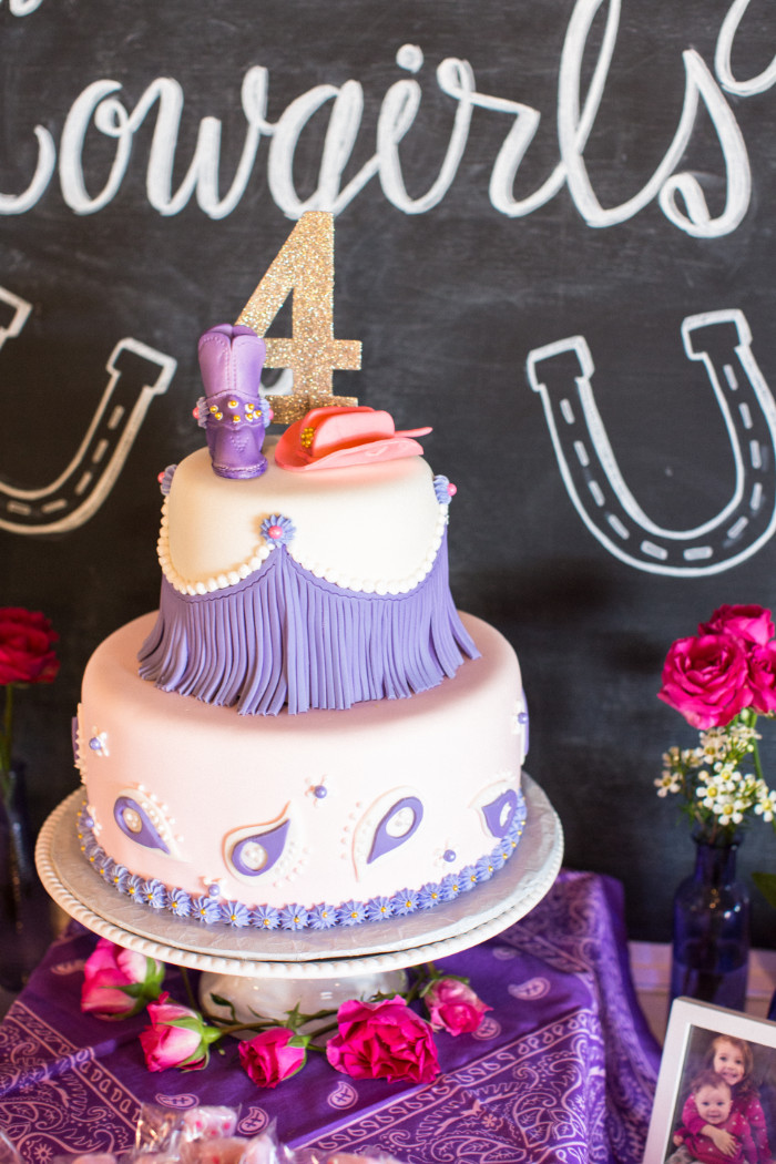 cowgirl party paisley cake