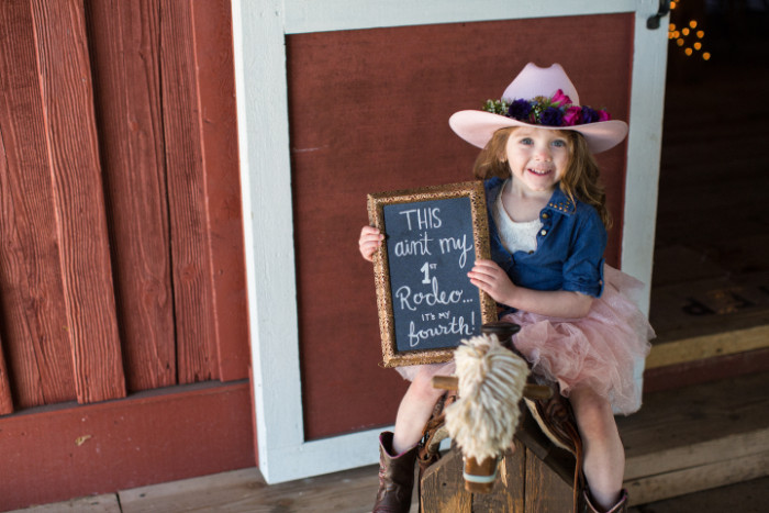 cowgirl party photo booth