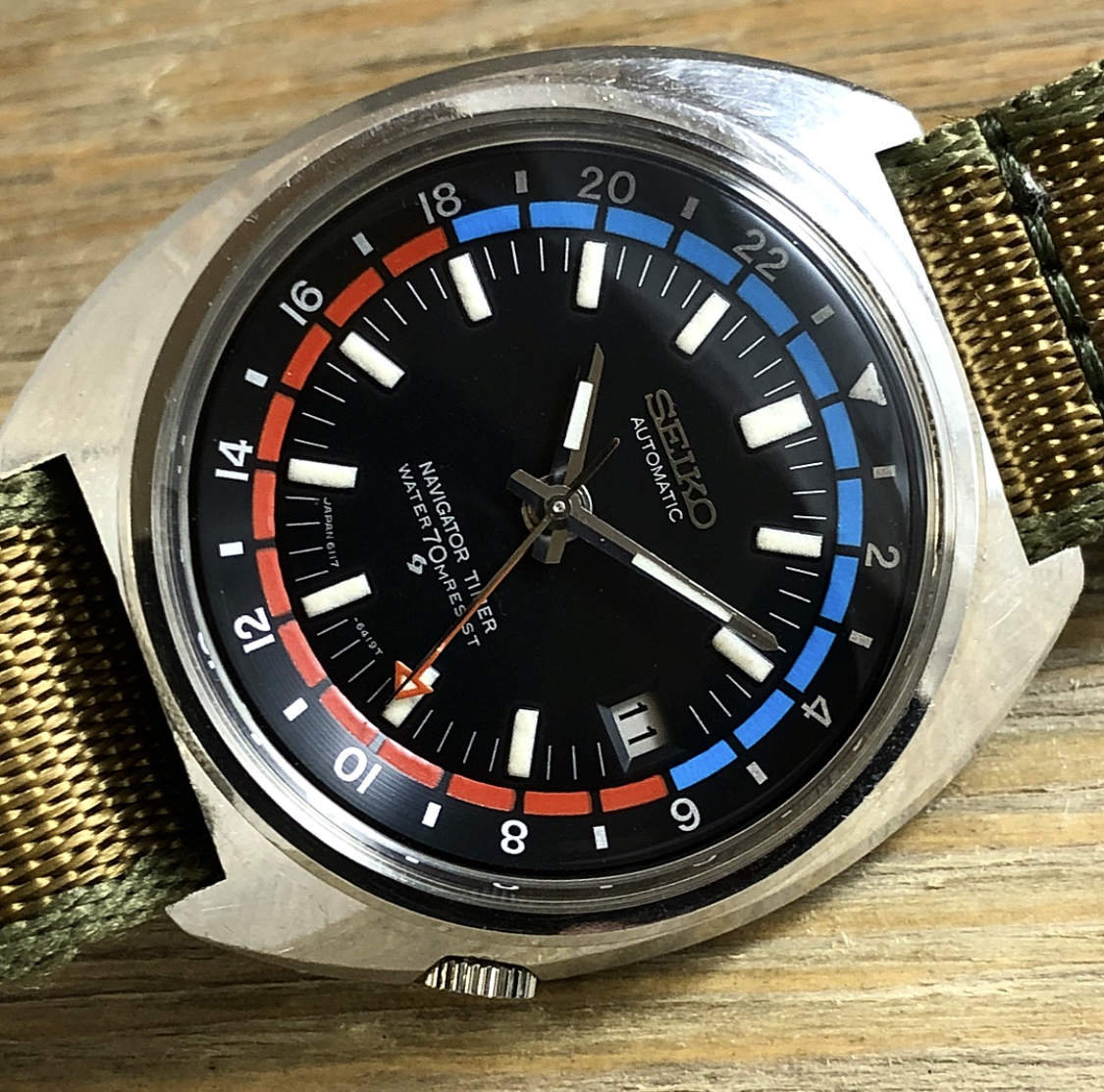 1973 Seiko 6117-6419 Navigator Timer GMT (Resist)