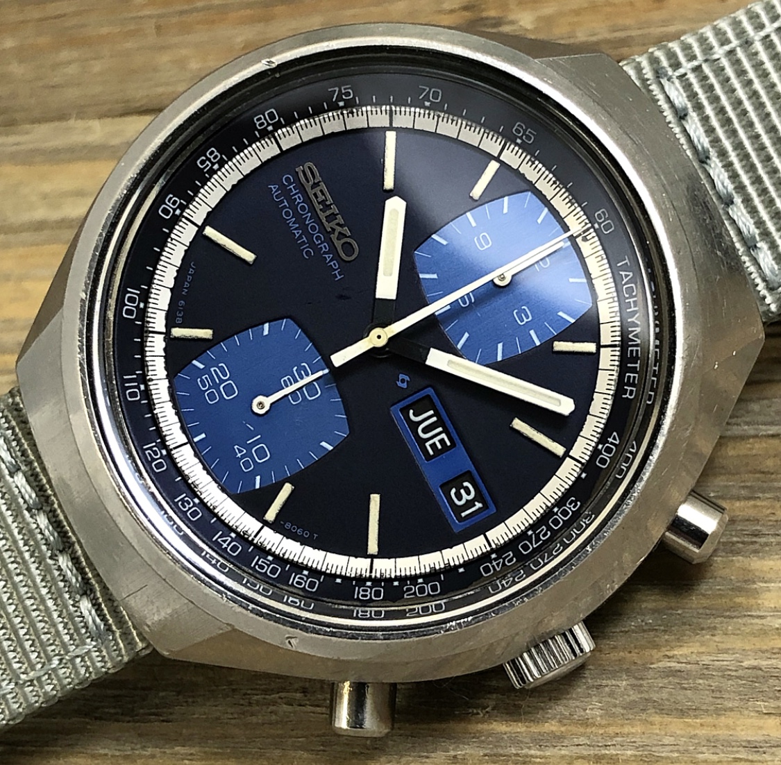 1976 Seiko 6138-8030 Automatic Chronograph “Blue JPS”
