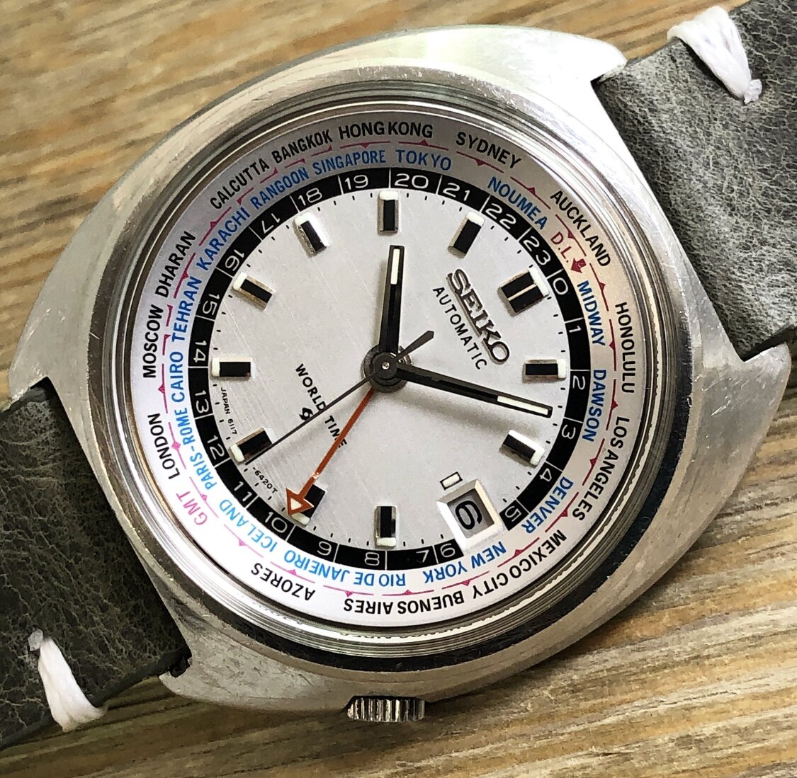 1970 Seiko 6117-6409 Automatic World Time (GMT)