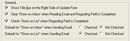 TM Email Show on List Settings
