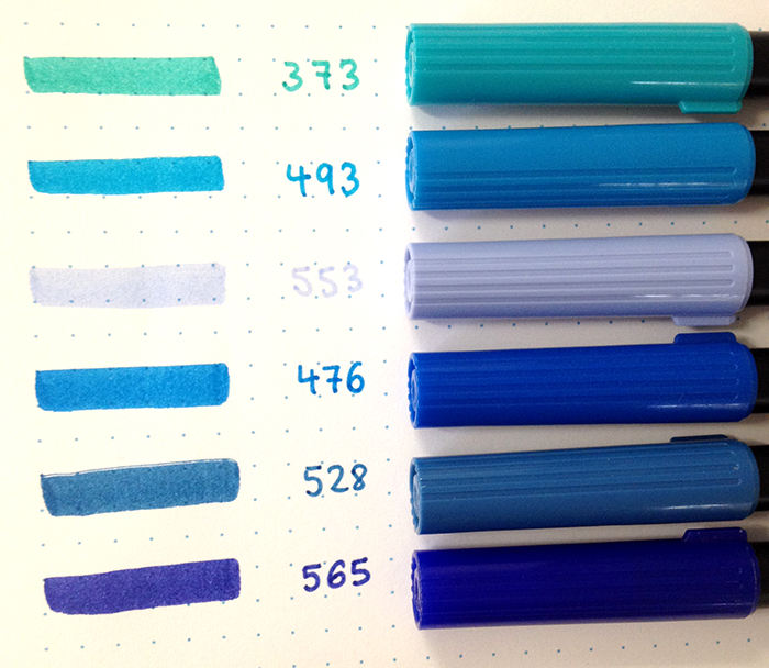 Tombow Dual Brush Pens - Blues #