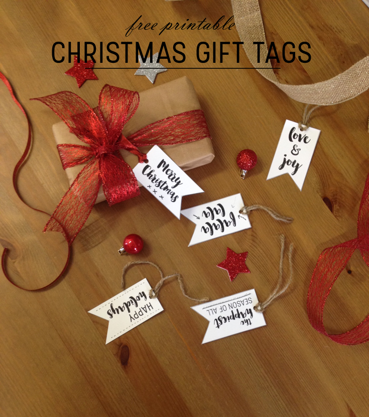 Free printable Christmas gift tags by christina77star.co.uk