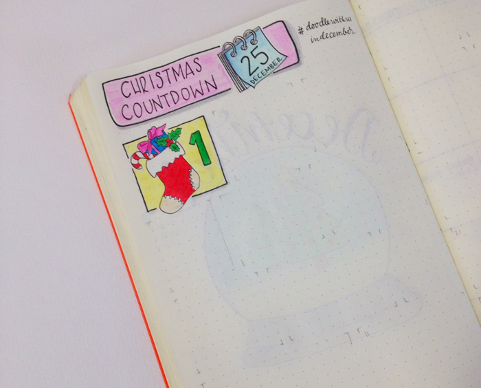 This is how I set up my Bullet Journal for December. Lots of festive headers and cute doodles! - www.christina77star.co.uk