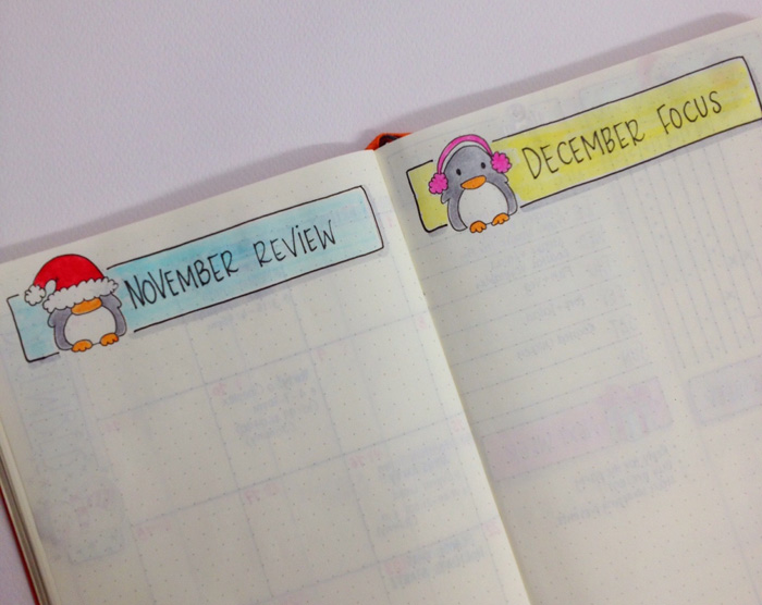 This is how I set up my Bullet Journal for December. Lots of festive headers and cute doodles! - www.christina77star.co.uk