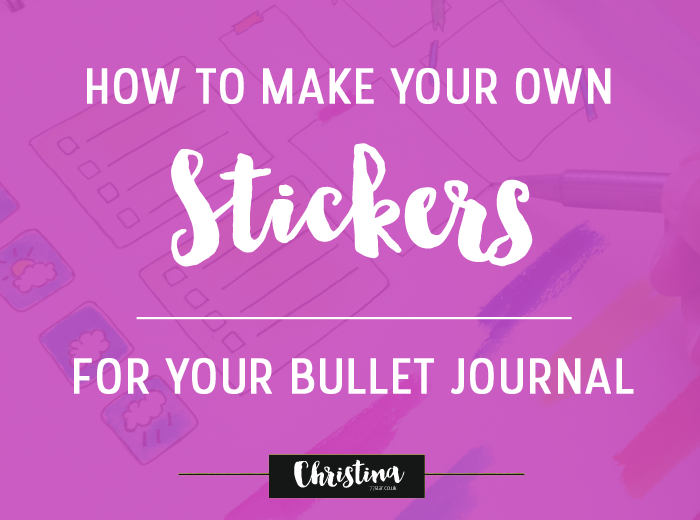 I share with you the way I make my own stickers to use in my bullet journal. It's for those days that you just don't have enough time to doodle anything at all, but you still want to have fun and be creative with your journal. - www.christina77star.co.uk