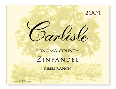 Sonoma County "Riebli Ranch" Zinfandel