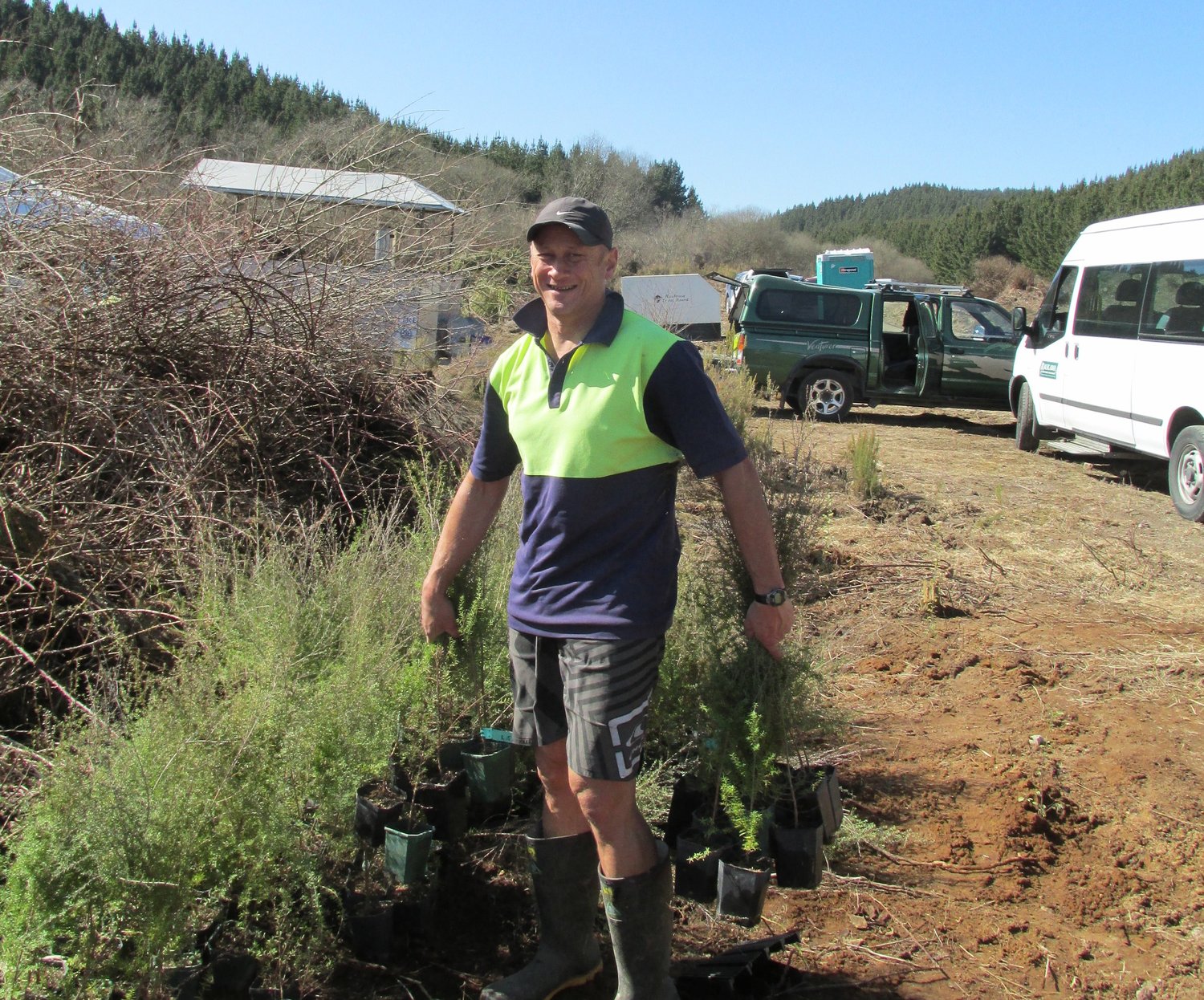 Phil Wihongi, Auckland Council’s M?ori Design Leader, out in the field.