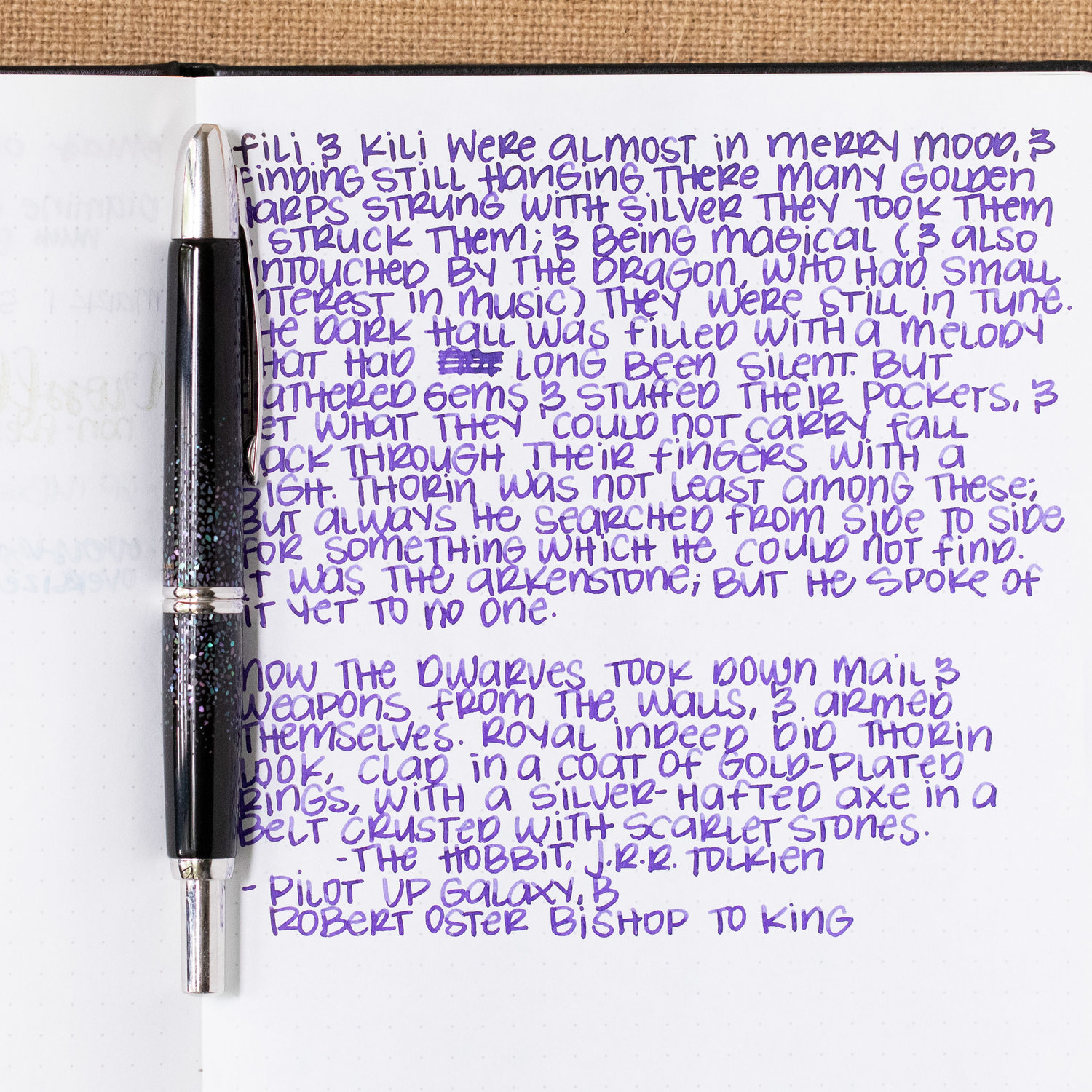 Ink Review #731: Robert Oster Bishop to King — Mountain of Ink
