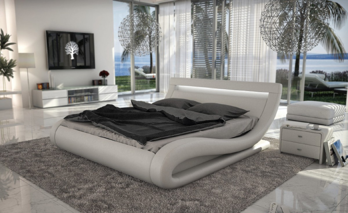 Italian White Bed With Led Lights Decodesign Furniture Furniture Store Miami Fl Wholesale Prices