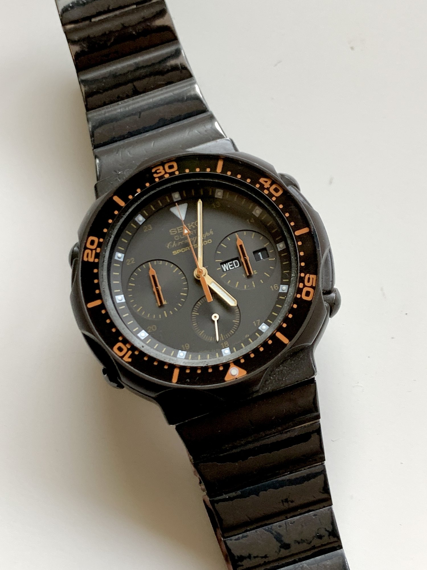 Seiko 7A38-6020 Speedtimer from November 1984 - Guigiaro design — Klein  Vintage Watch