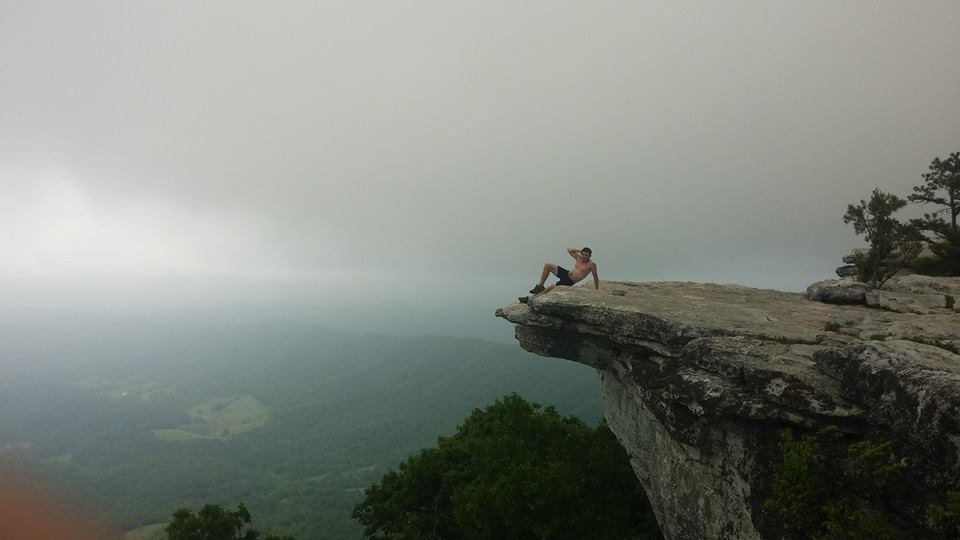  Babe posing at the iconic McAffee Knob, 5/25/14 