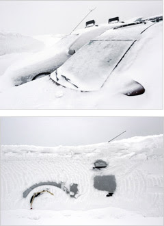 Car park under snow