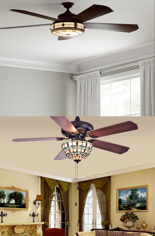These Stained Class Ceiling Fans Will Add Color And Style ...