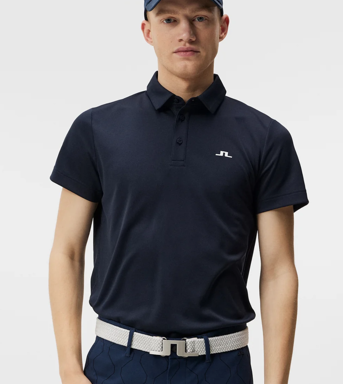 J. Lindeberg - Peat Polo Available in Navy and White — hughes clothing