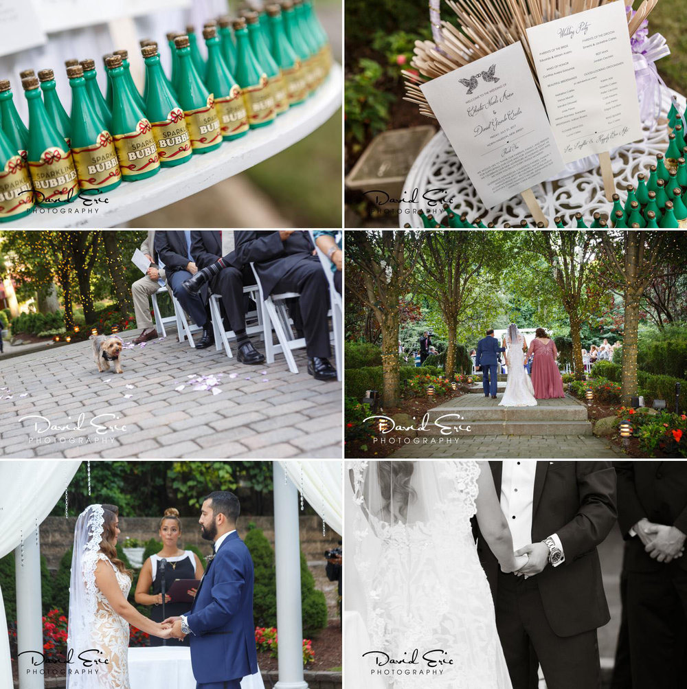  Outdoor wedding ceremonies can offer some great options.Is there anything more crowd-pleasing at a wedding than a  dog ring bearer ?  Christie and Dan had big smiles Watching their pooch trot down the aisle atthe tides estate in North Haledon New Jersey captured by David Eric Photography in Maywood nj 