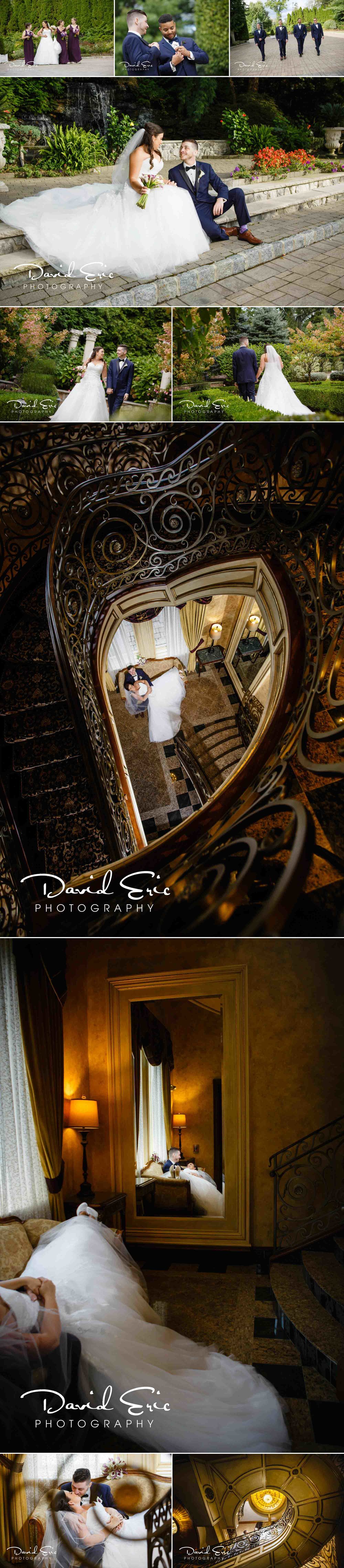  Wedding photos on the ground of Seasons Catering located at 644 Pascack Rd, Township of Washington, NJ 07676 showing off the staircase photos 