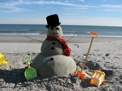 Beach Sand Snowman