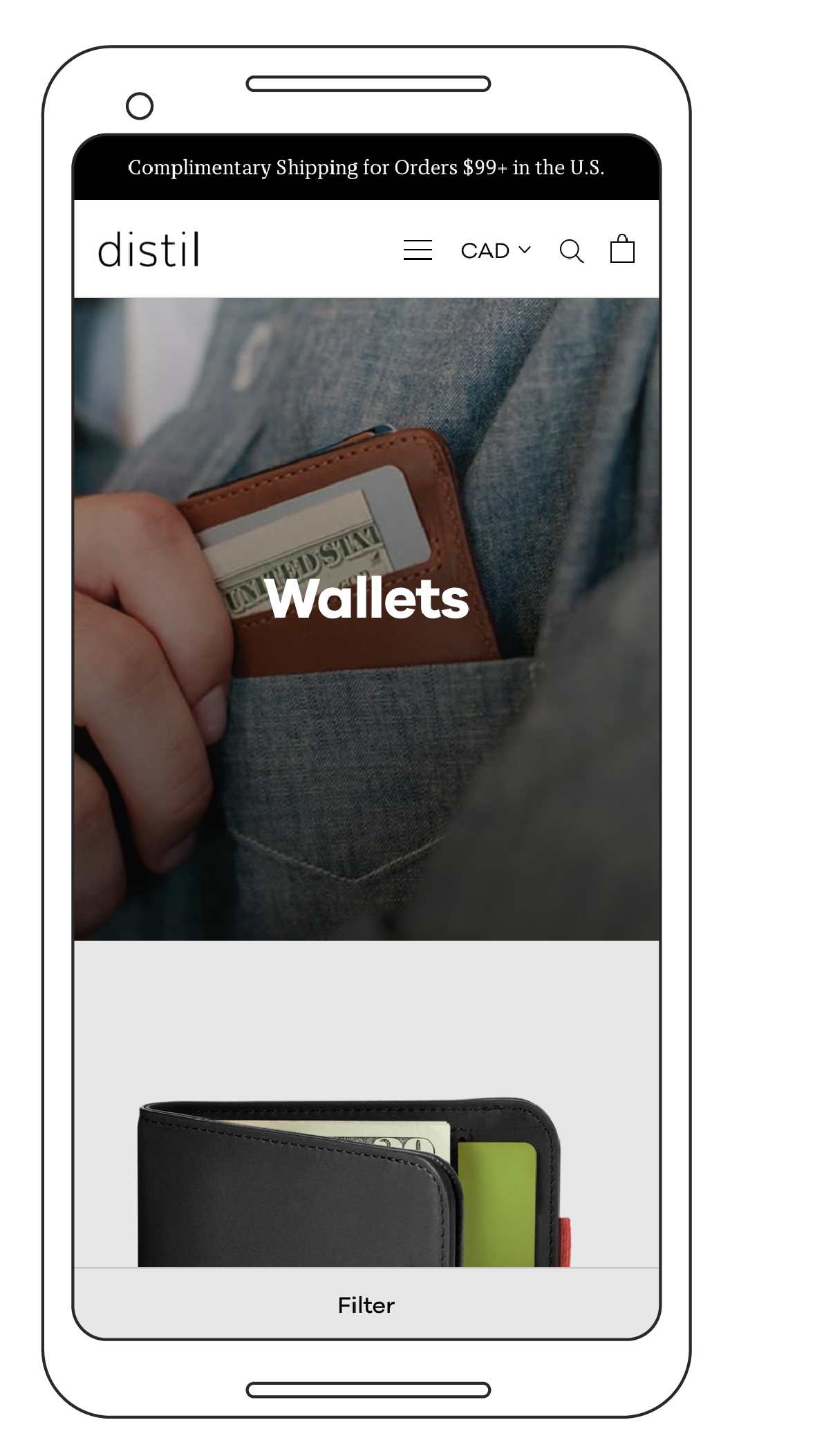 Wallets Page Mobile
