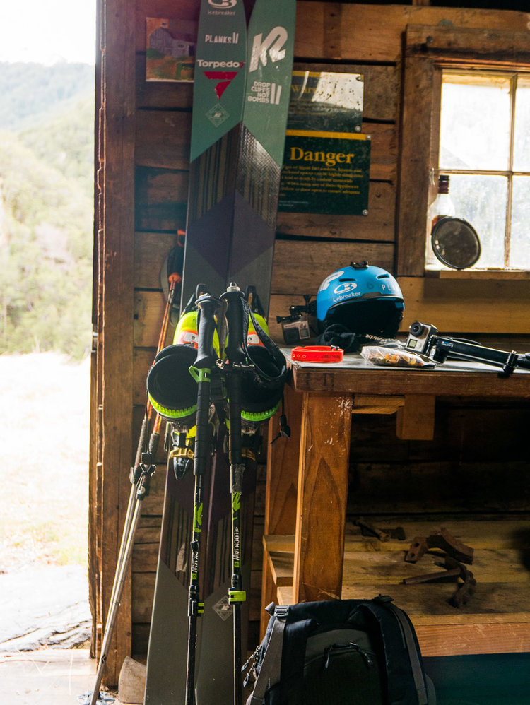  Gear ready and waiting by the door of the Dynamo Hut 