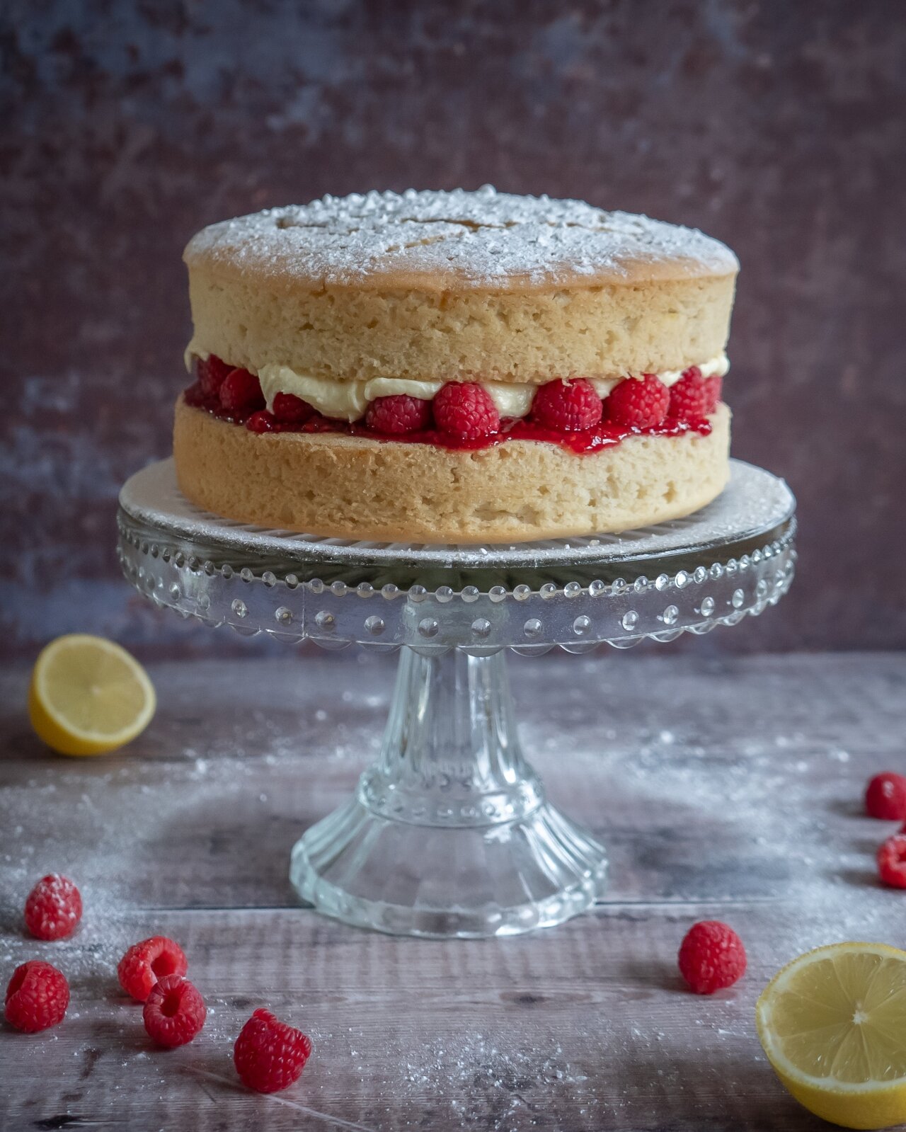 🍋 Lemon and Raspberry Cake with Lemon Buttercream — A Vegan Visit