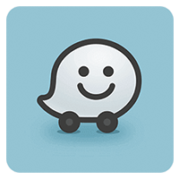 Drive there using Waze.