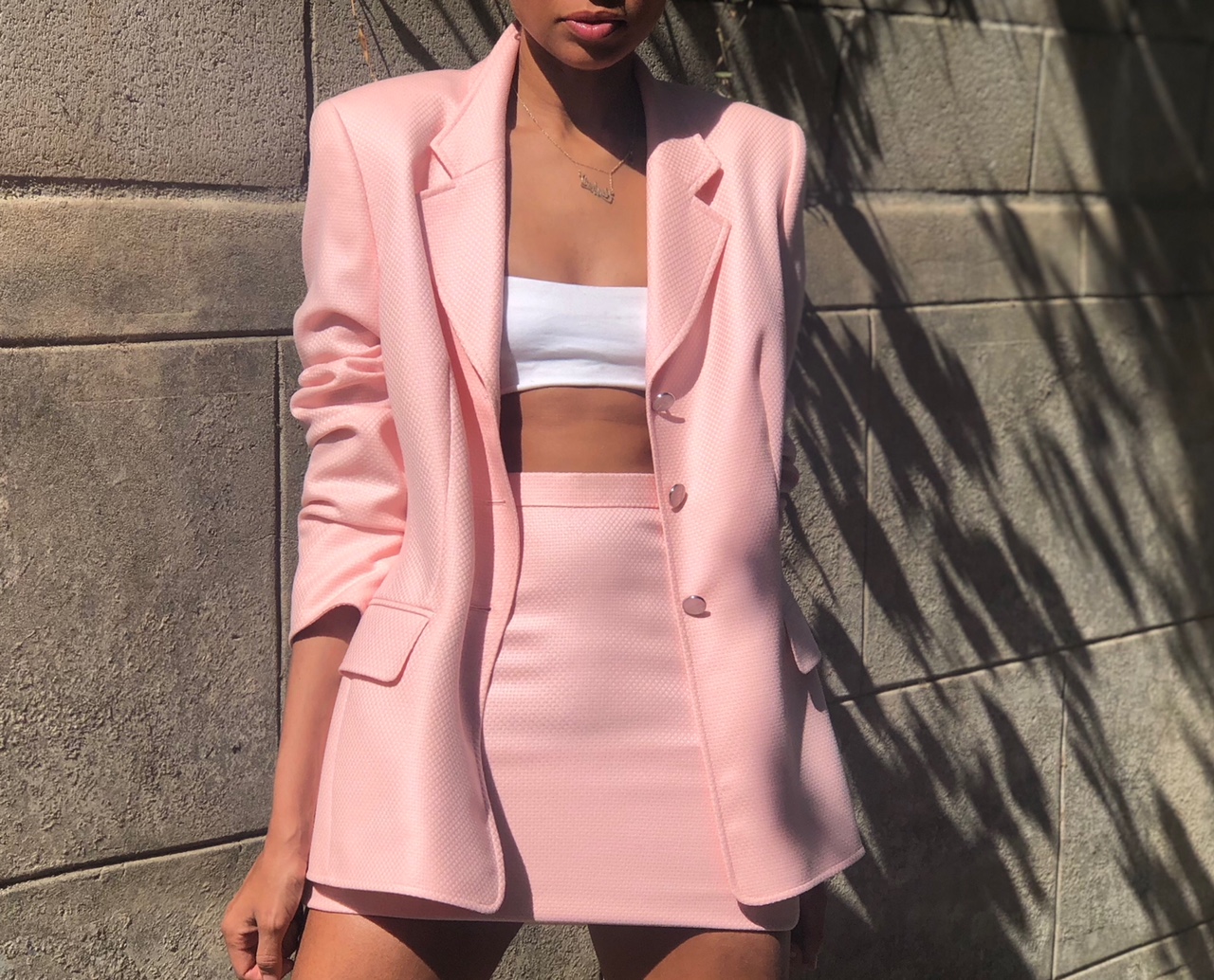 90's Pale Pink Vintage ESCADA Skirt Suit — Elia Vintage