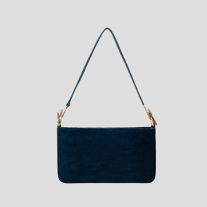 Philippa Blue Velvet Handbag